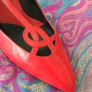 Vintage Jessica Ryan red leather Spain shoes